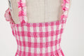 1950s Dresses for Women Vintage Rockabilly Retro Straps Pink Plaid A-line Swing Midi Dress Pink