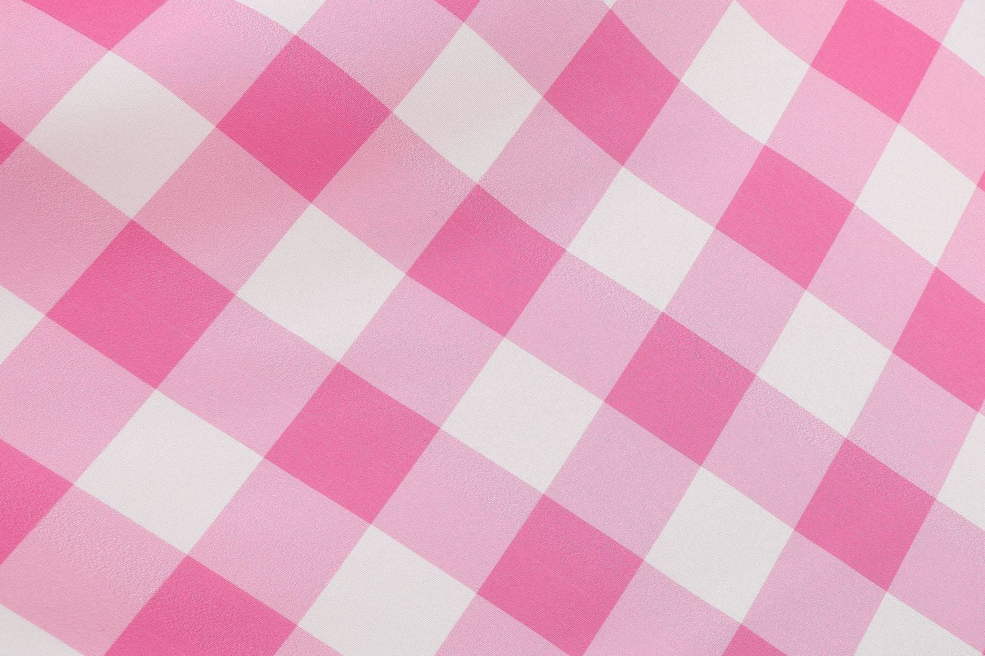1950s Dresses for Women Vintage Rockabilly Retro Straps Pink Plaid A-line Swing Midi Dress Pink