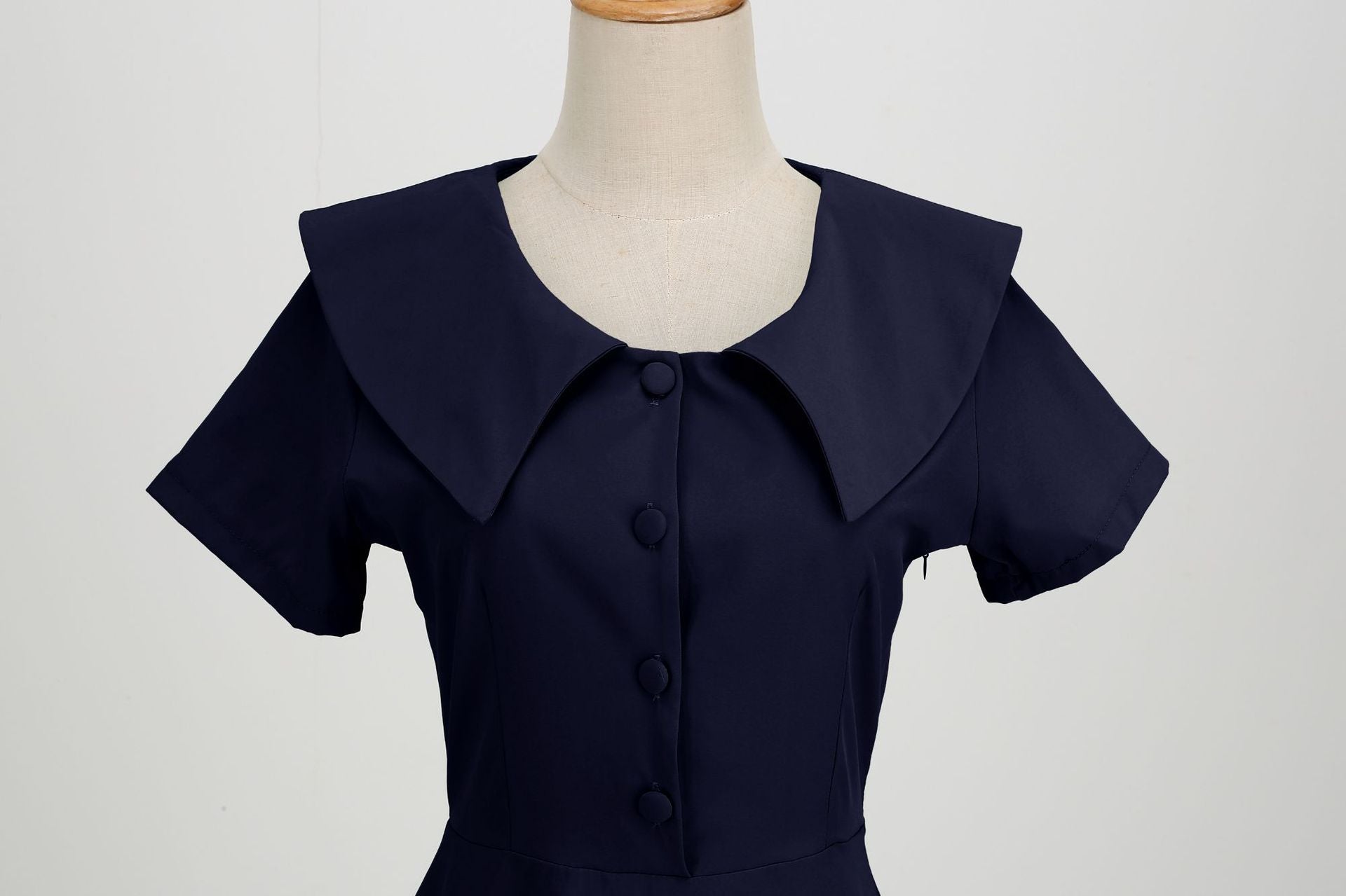 1950s Retro Vintage Party Swing Dress Elegant Rockabilly Short Sleeve Pin Up Dress Black