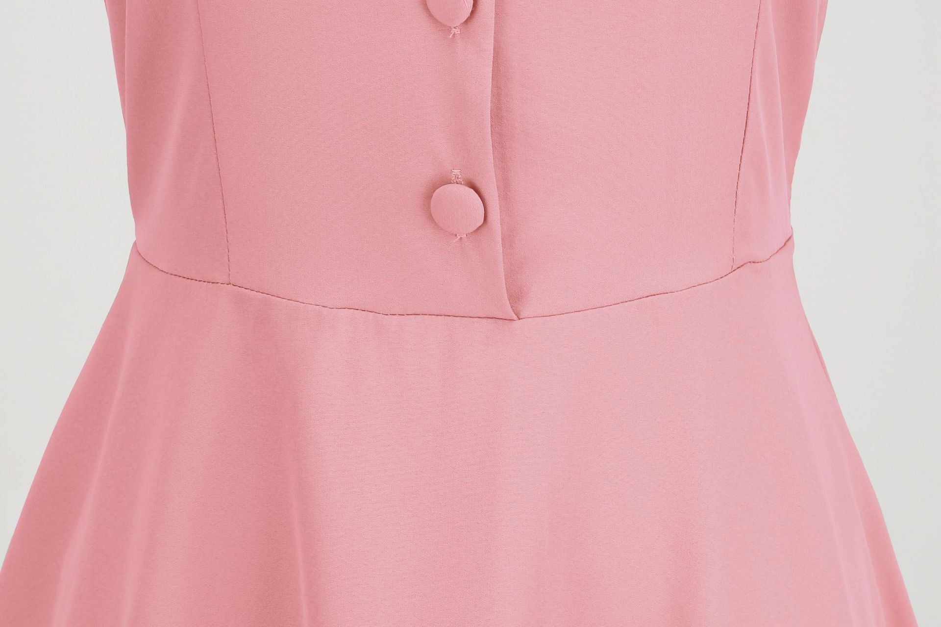 1950s Retro Vintage Party Swing Dress Elegant Rockabilly Short Sleeve Pin Up Dress Pink