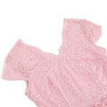 50s 60s Womens Vintage Party Dress V Neck Lace Pin Up Rockabilly Dress Pink