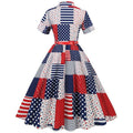 American Flag Dress Women 4th of July Patriotic USA Stars Stripes Dresses Blue Navy SKY