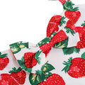 Girls 50s Sweetheart Vintage Flower Swing Straps Prom Dress Polka Dots Strawberry
