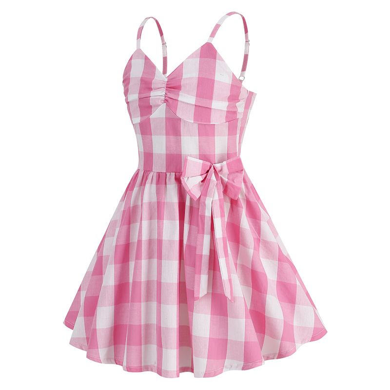 Girls Pink Vintage Polka Dot 50s 60s Audrey Rockabilly Swing Dress