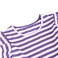 Girls Retro Striped Party Dress 1950s Vintage Swing Prom Dress Purple