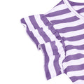 Girls Retro Striped Party Dress 1950s Vintage Swing Prom Dress Purple