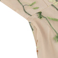 Girls Vintage 1950s Sleeveless Floral Tulle Tea Party Swing Dresses Beige