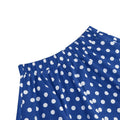 Girls Vintage Polka Dot Skirt 50s Flare A-Line Pleated 50s Skirt Blue