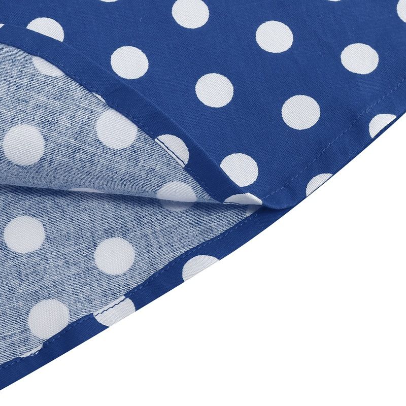 Girls Vintage Polka Dot Skirt 50s Flare A-Line Pleated 50s Skirt Blue