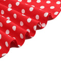 Girls Vintage Polka Dot Skirt 50s Flare A-Line Pleated 50s Skirt Red