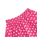 Girls Vintage Polka Dot Skirt 50s Flare A-Line Pleated 50s Skirt Rose
