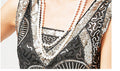 Plus Size 1920s Art Deco Fringed Sequin Dress Flapper Gatsby Costume Dress for Women Gold