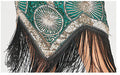 Plus Size 1920s Art Deco Fringed Sequin Dress Flapper Gatsby Costume Dress for Women Green