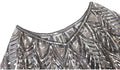 Sequin Beaded Evening Cape 1920s Fringed Shawl Wraps Wedding Bridal Shawl Scarf Gold