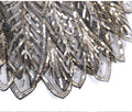 Sequin Beaded Evening Cape 1920s Fringed Shawl Wraps Wedding Bridal Shawl Scarf Gold