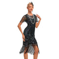 Vintage 1920s The Great Gatsby Flapper Dress Outfits Party Costume Masquerad Dress Black Gold