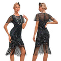 Vintage 1920s The Great Gatsby Flapper Dress Outfits Party Costume Masquerad Dress Black Gold
