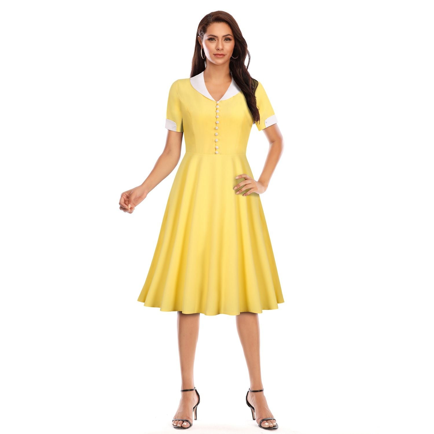 Vintage 1950s 1960s 1980s Pink Wedding Cocktail Party Swing Gatsby Evening Gown Yellow