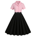 Vintage Audrey Hepburn Dress Elegant Cocktail Party 50s 60s Rockabilly Dress Pink