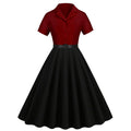Vintage Audrey Hepburn Dress Elegant Cocktail Party 50s 60s Rockabilly Dress Red