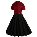 Vintage Audrey Hepburn Dress Elegant Cocktail Party 50s 60s Rockabilly Dress Red