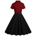 Vintage Audrey Hepburn Dress Elegant Cocktail Party 50s 60s Rockabilly Dress Red