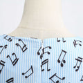 Vintage Dresses Women Casual 1950s Retro Printing Party Prom Swing Dress Blue