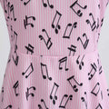 Vintage Dresses Women Casual 1950s Retro Printing Party Prom Swing Dress Pink