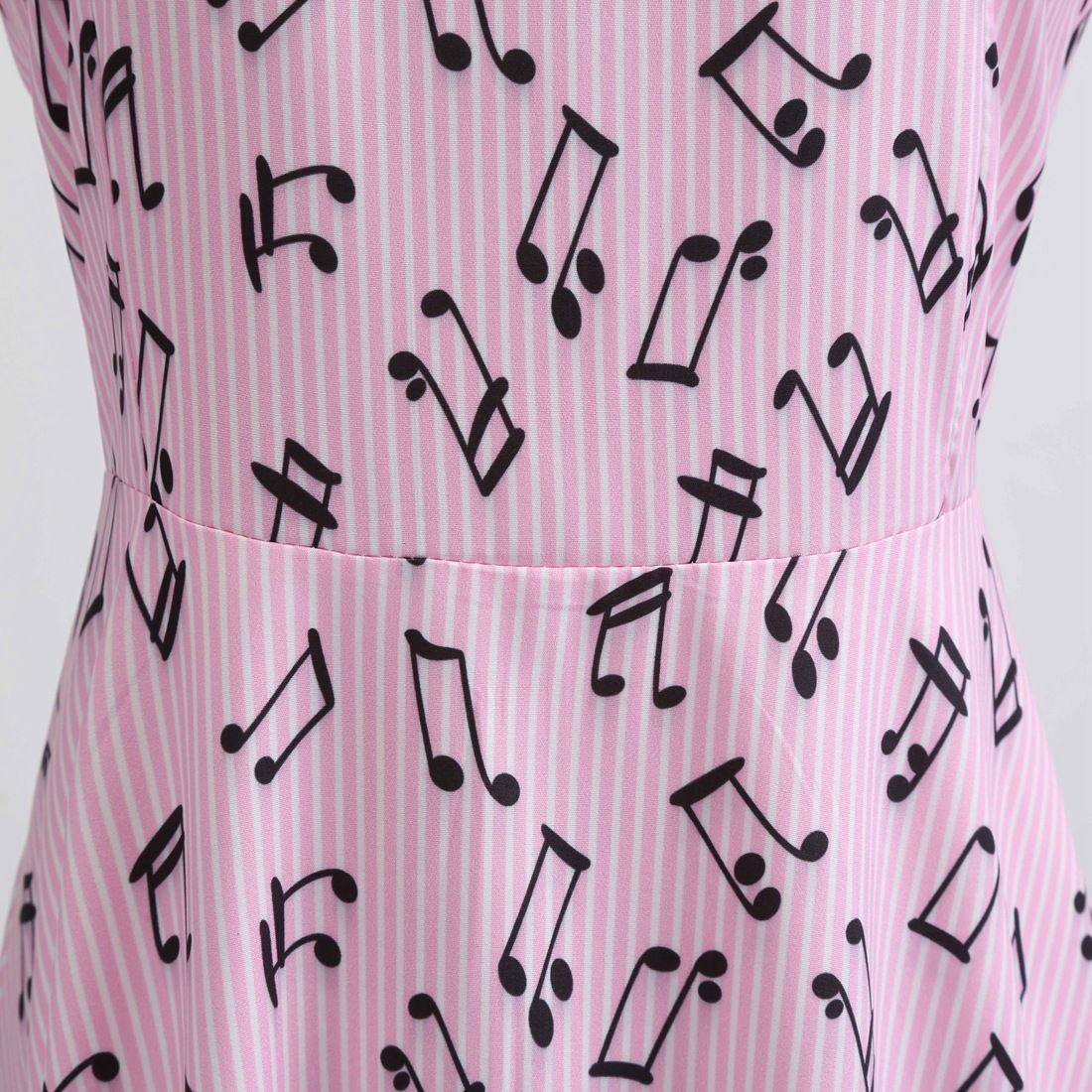 Vintage Dresses Women Casual 1950s Retro Printing Party Prom Swing Dress Pink