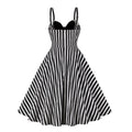 Vintage Floral Cocktail Dress Bowknot Retro 1950s Vintage Dress Black