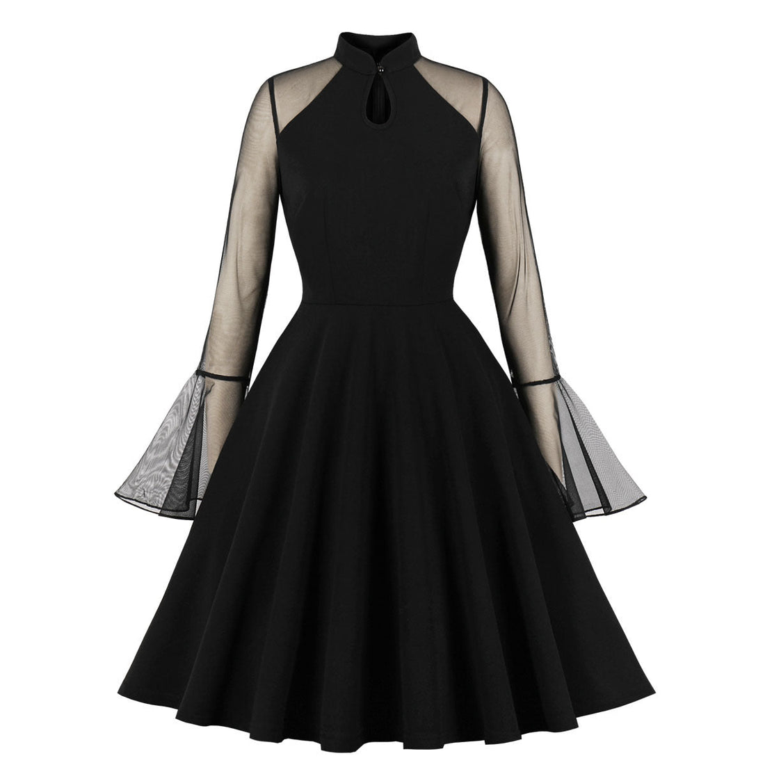 Vintage Retro 50s 60s Halloween Gothic Rockabilly Witch Dresses Black