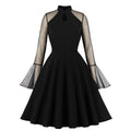 Vintage Retro 50s 60s Halloween Gothic Rockabilly Witch Dresses Black