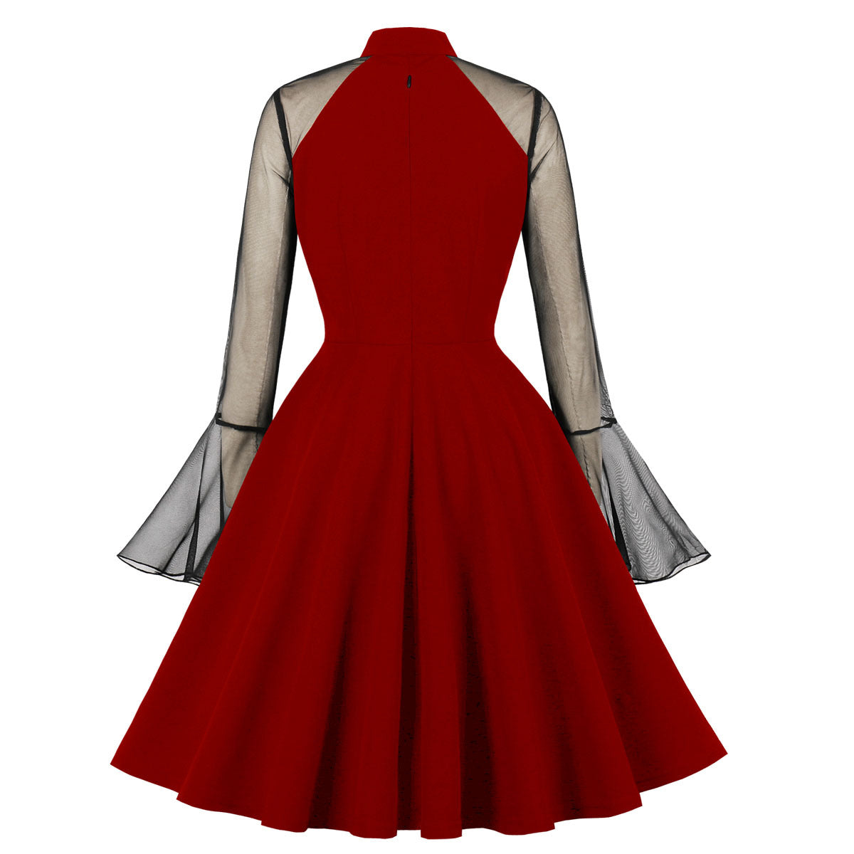 Vintage Retro 50s 60s Halloween Gothic Rockabilly Witch Dresses Red
