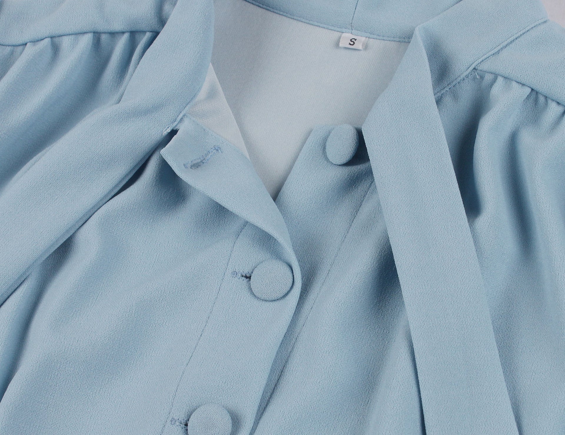 Vintage Retro Prom Dresses 50s 60s Bowknot Rockabilly Dress Blue