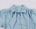 Vintage Retro Prom Dresses 50s 60s Bowknot Rockabilly Dress Blue