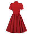 Vintage Retro Prom Dresses 50s 60s Bowknot Rockabilly Dress Red