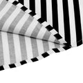 Vintage Striped Knee Length Women's Skirt 50s 60s A Line Skirts Black