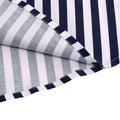 Vintage Striped Knee Length Women's Skirt 50s 60s A Line Skirts Blue