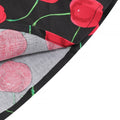 Vintage Women 50s Dress Cherry Print Cutout A-line Tea Dress Black