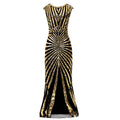 Women 1920S Gatsby Sequin Mermaid Formal Evening Dress Gold