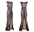 Women 1920S Gatsby Sequin Mermaid Formal Evening Dress Pink