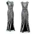 Women 1920S Gatsby Sequin Mermaid Formal Evening Dress Silver