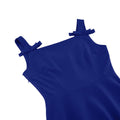 Women 1950S Retro Bow Strap Sleeveless Vintage A Line Swing Dress Blue