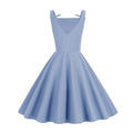 Women 1950S Retro Bow Strap Sleeveless Vintage A Line Swing Dress Sky