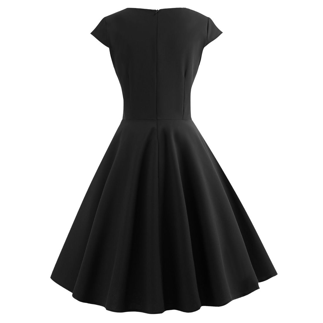 Women 1950s 1960s Retro Vintage Cocktail Party Swing Prom Rockabilly Dresses Black