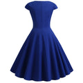 Women 1950s 1960s Retro Vintage Cocktail Party Swing Prom Rockabilly Dresses Blue