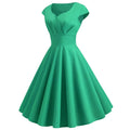 Women 1950s 1960s Retro Vintage Cocktail Party Swing Prom Rockabilly Dresses Green