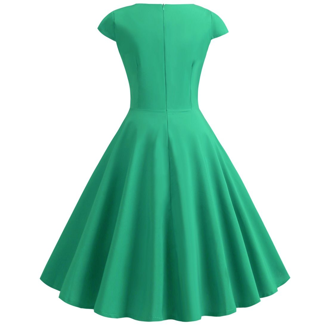 Women 1950s 1960s Retro Vintage Cocktail Party Swing Prom Rockabilly Dresses Green