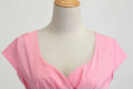Women 1950s 1960s Retro Vintage Cocktail Party Swing Prom Rockabilly Dresses Pink