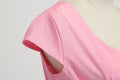 Women 1950s 1960s Retro Vintage Cocktail Party Swing Prom Rockabilly Dresses Pink